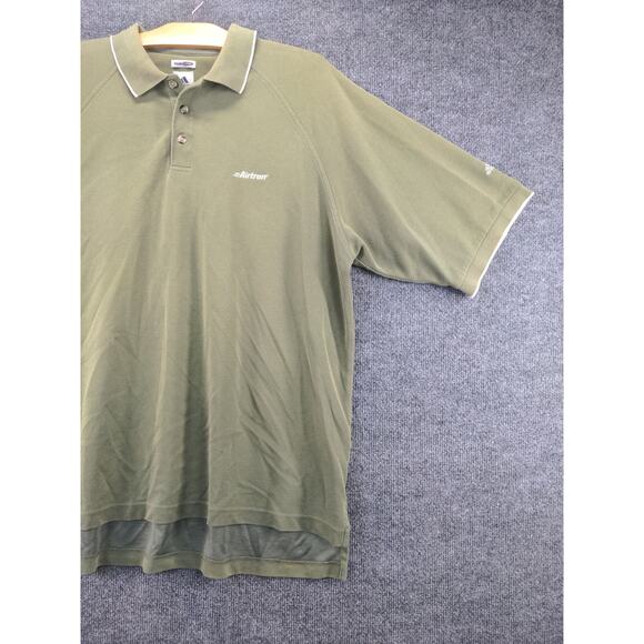 Mens Adidas Climalite Short Sleeve Polo Shirt Size XL Green Airtron Embroidered - Picture 7 of 13